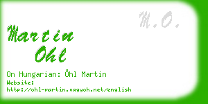 martin ohl business card